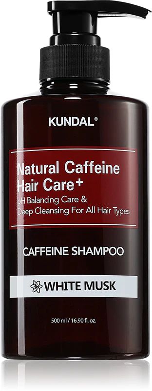 Купити Шампунь проти випадіння «Білий мускус» Kundal Natural Caffeine & Intensive Scalp Care Shampoo White Musk на Elune.com.ua