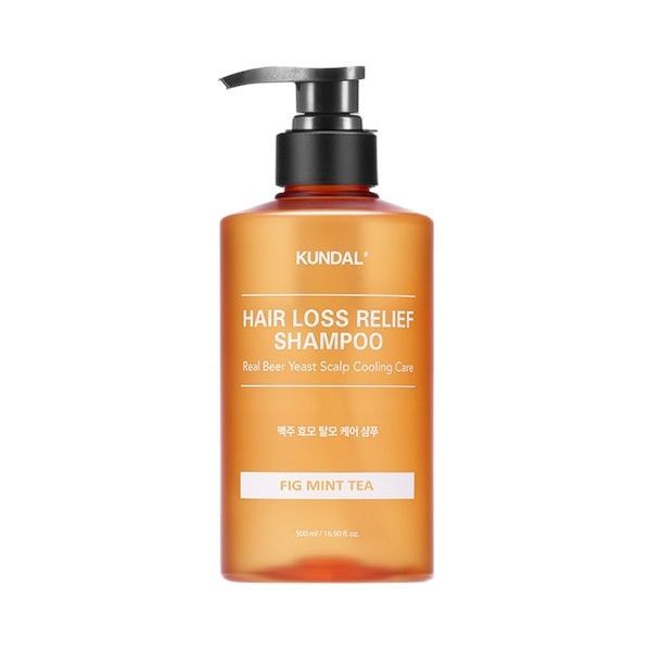 Купити Шампунь пивний для об'єму тонкого волосся Kundal Beer Yeast Hair Loss Relief Shampoo Fig Mint Tea на Elune.com.ua