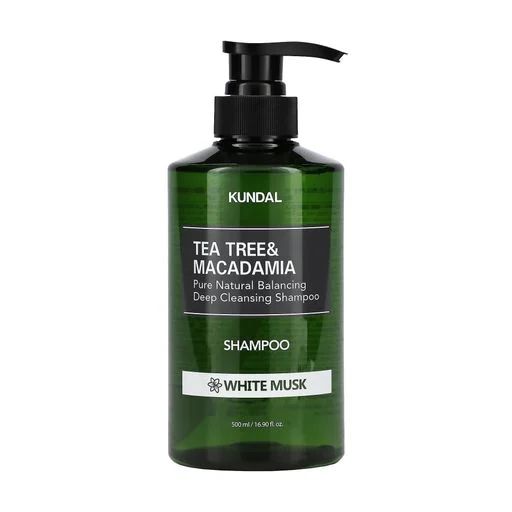 Купити Шампунь балансуючий "Білий мускус" Kundal Tea Tree & Macadamia Deep Cleansing Shampoo White musk на Elune.com.ua