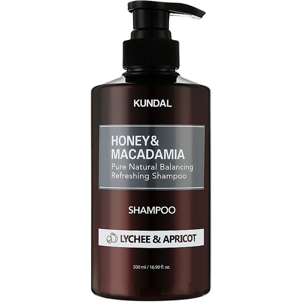 Купити Шампунь відновлюючий "Лічі & Абрикос" Kundal Honey & Macadamia Nature Shampoo Lychee&Apricot на Elune.com.ua