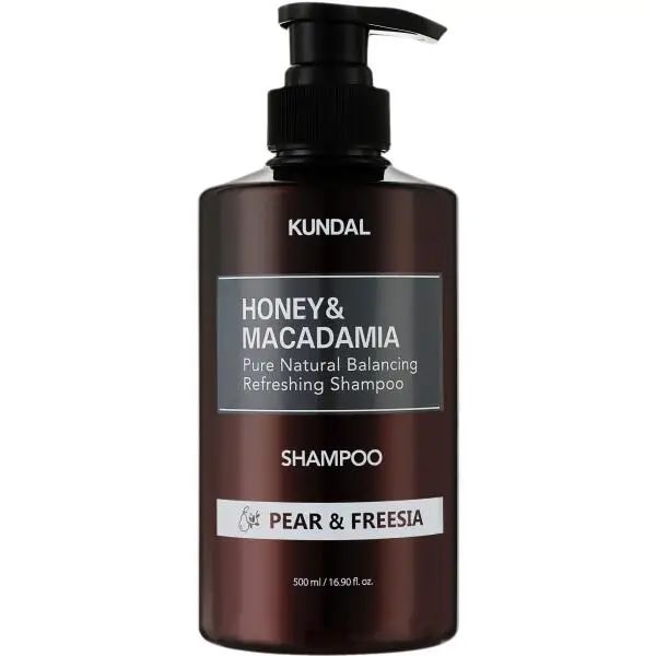 Купити Шампунь відновлюючий "Груша & Фрезія" Kundal Honey & Macadamia Nature Shampoo Pear & Freesia на Elune.com.ua