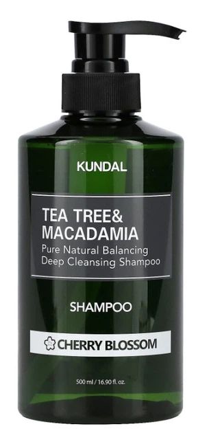 Купити Шампунь балансуючий "Вишневий Цвіт" Kundal Tea Tree & Macadamia Deep Cleansing Shampoo Cherry Blossom на Elune.com.ua